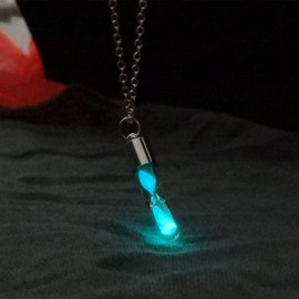 Spevert Glowing Necklace for Women,Minimally Hollowed Out Moon Lotus Luminous Pendant Necklace Fashion Jewelry (NY450)