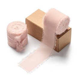 AOKSUNOVA Ribbon Wide 3.8 cm Pink Gift Ribbon Chiffon Wedding Chiffon Ribbon Gift Ribbons