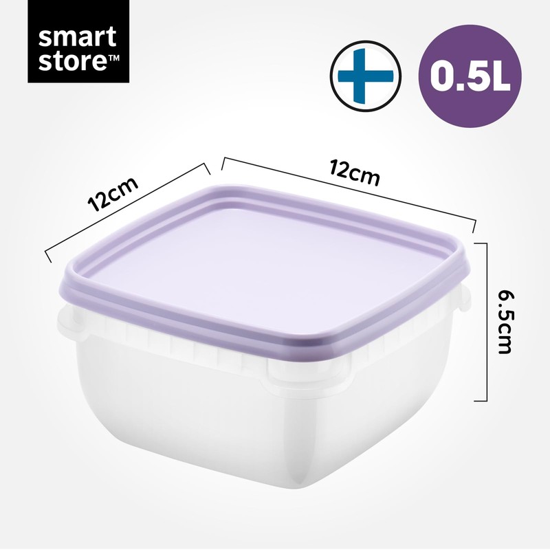 SmartStore Food Storage Containers 0.5L Set of 5 - Suitable