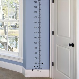 Hikosiya Children's Height Scale Wall Sticker Height Meter Cute Transport Car Rainbow Stars Wallpaper Sticker Interior Kindergarten Nursery Children's Room Decoration Sticker Cute Height Measurement