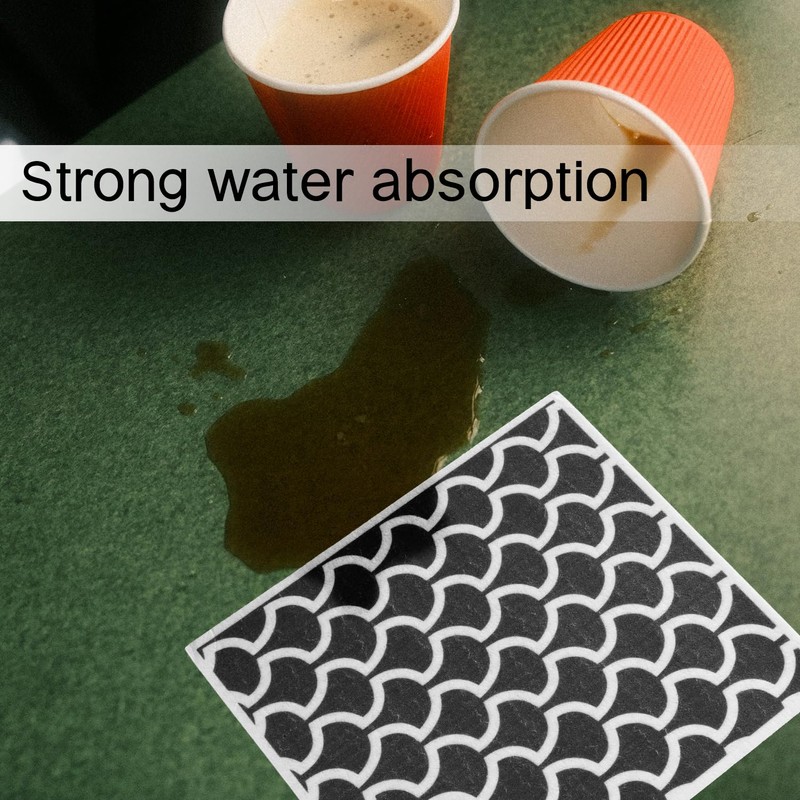 Tabanzhe Swedish Dishcloth 6PCS Reusable Kitchen Cloths Cleaning Dish Cloth
