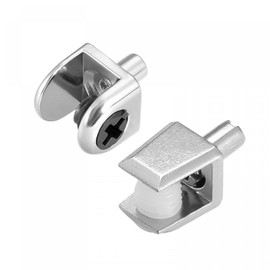 uxcell Glass Shelf Brackets, Zinc Alloy Clamp Clip for 5-8mm Thickness, Total 20pcs