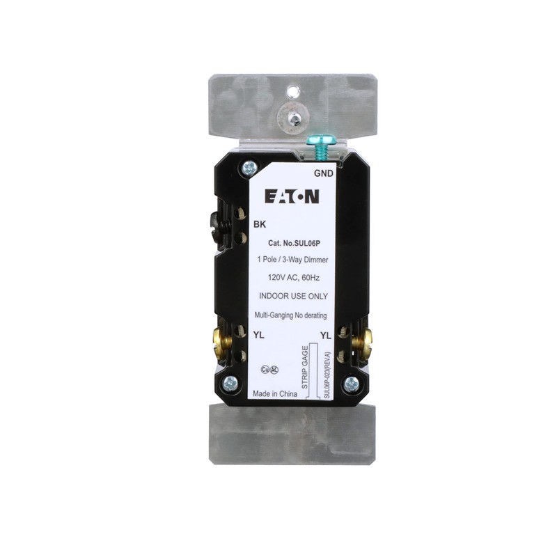 Eaton Universal Slide Dimmer 120V, Light Almond/White/Ivory