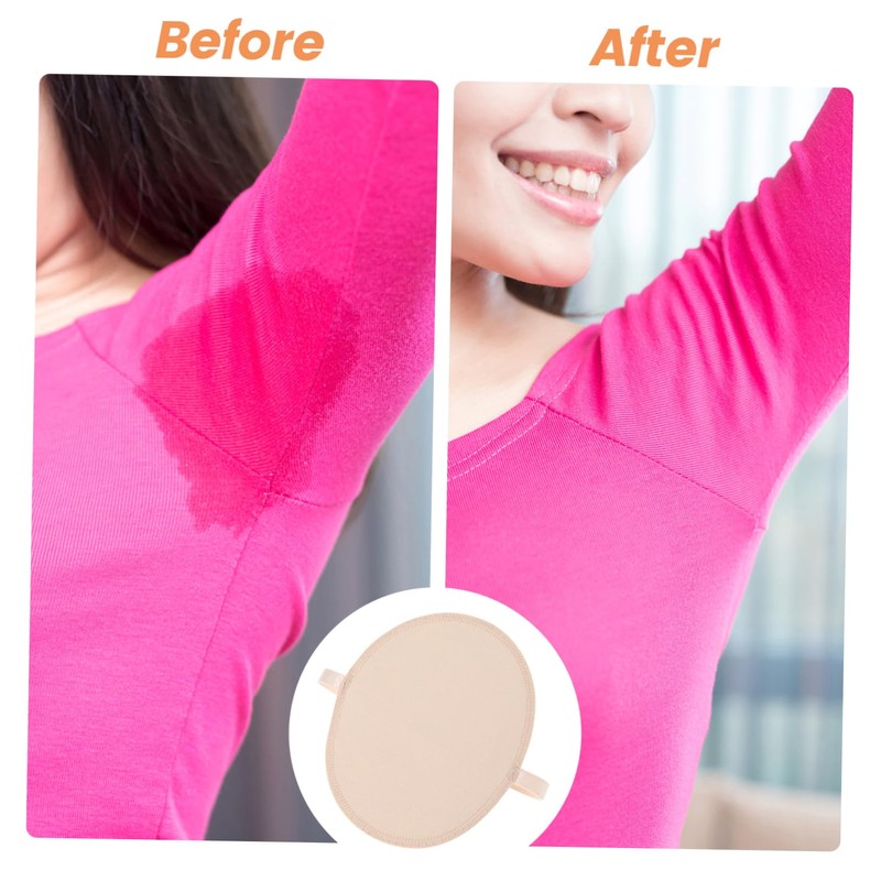 NOLITOY 2 Pairs Underarm Absorbent Pads Reusable Stickers Perspiration Patches