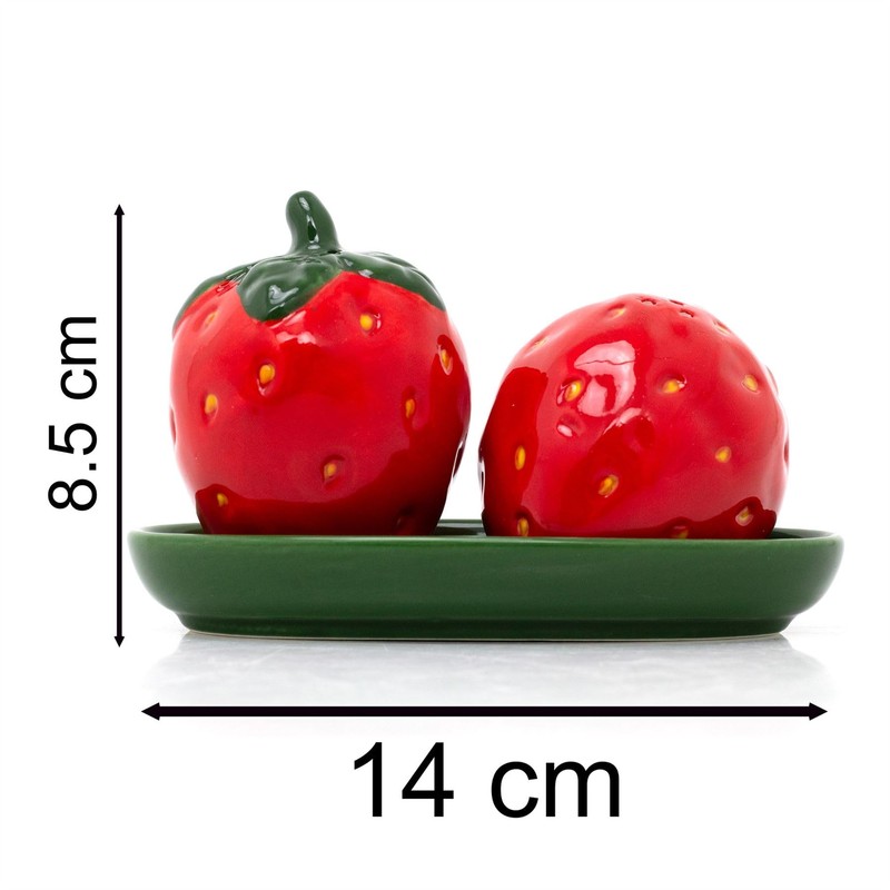 Strawberry Salt & Pepper Shakers | Summer Fruit Shaped Salt