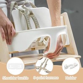 Hxeternal 5-Point Harness - Only Compatible with Tripp Trapp Baby Set - for Ages 6-36 Months - Easy to Install & Use