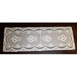Heritage Lace Vintage Lace runner, Doily, dresser scarf table runner  lace overlay. See Option - Rect. 58"x20" Beige