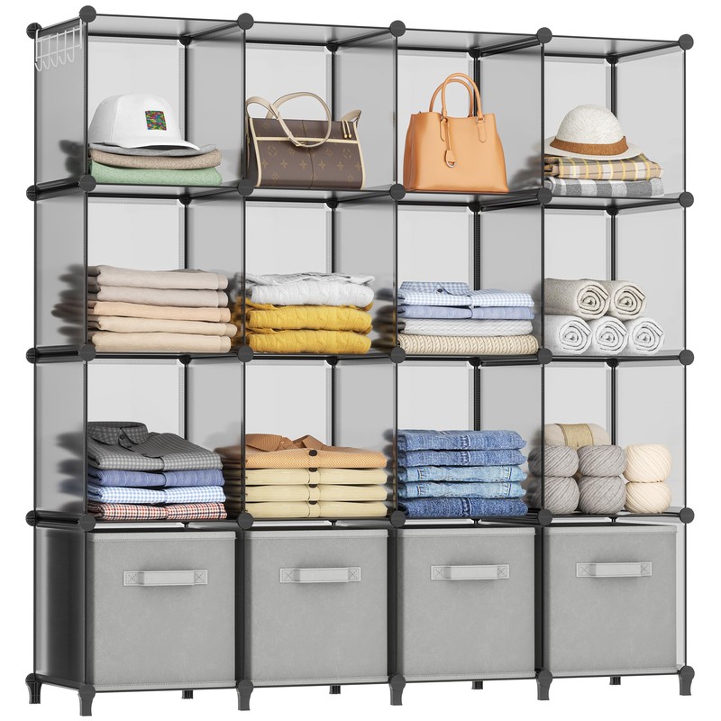 HOMIDEC Closet Organizers and Storage, 16 Cube Storage Organizer, Portable