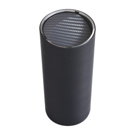 Seiwa WA96 Car Goods Trash Can Bottle Dust, Cup Holder, Black x Carbon, Tubular Type, Soft Material
