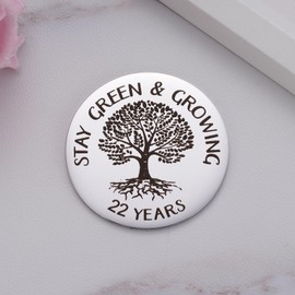 Ukodnus 22 Years Sobriety Coin, Twenty-Two Years Sober Gifts, Sober for Men Women in Recovery, AA Recovery Medallion Chip, Alcoholics Anonymous Yearly Celebrate Gift
