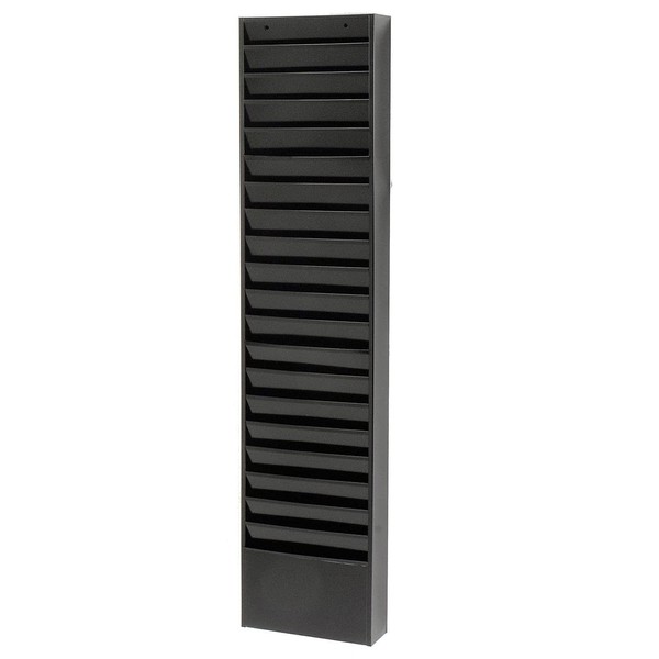 Global Industrial Medical Chart Hanging Wall File Holder, 20 Pockets,