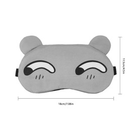 ALLY-MAGIC Cute Sleeping Eye Masks, Soft Cartoon Sleep Mask Breathable Eyeshade Kids Adult Universal Y6-BQYZ (Grey)