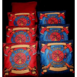 Custom Maltese Cross Badge Fire Rescue Fireman Firefighter 8 Regulation Cornhole Bags B105