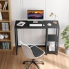 SINPAID Computer Desk 40 inches with 2-Tier Shelves Sturdy Home
