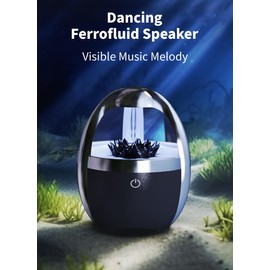 Dancing Ferrofluid Speaker, Bluetooth5.3 Cordless Speaker, Magnetic Fluid Speaker with Colourful Light & Music Rhythm, Desktop Decorations, Creative Gifts, Cool Toys