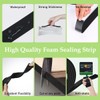 Weather Stripping Door Seal Black,1/2Inch Wide X 3/8Inch Thick,Air Conditioner