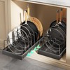 Pull Out Pots and Pans Organizer Under Cabinet, Sliding Lid