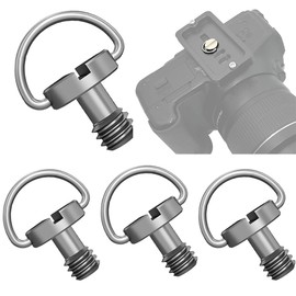 4 Pieces 1/4 Inch Screw Stainless Steel Tripod Screws 1/4 Inch Quick Release Screw Camera Mounting Screw Camera Plate Eye for Camera Screw, Monopod, Tripod, Quick Release Plate