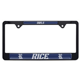 Rice Owls Black License Plate Frame