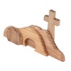 Easter Scene Decoration Handcrafted Wooden Empty Tomb Cross Decoration for