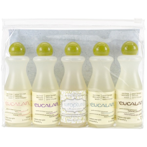 Eucalan Fine Fabric Wash Gift-Pack , 5 Pieces Per Pack , 3.3ounces each Bottle