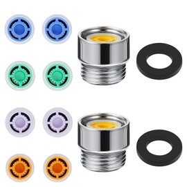 VZU Flow Restrictor Set, Water Saving Insert for Shower Head, Water Saving Shower Head, Water Saver for Shower and Tap, 4L/5L/7L/8L with 1/2 Thread, Economy Shower Head for Kitchen and Bathroom