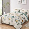WONGS BEDDING Quilt Set King Size, Aqua Floral Printed Bedspread