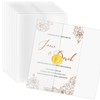 Jutieuo 100 Pack Pre-Folded Vellum Jackets for 5x7 Invitations, Translucent
