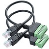 tunghey 2Pack RJ45 Male to 8 Pins Screw Terminal Block
