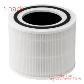 For LEVOIT 3-in-1 H13 HEPA Air Replacement Filter Compatible with LEVOIT Core 300 300S P350