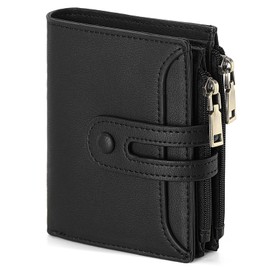 GAEKEAO Women's Small Purse with Coin Compartment and RFID Protection, black