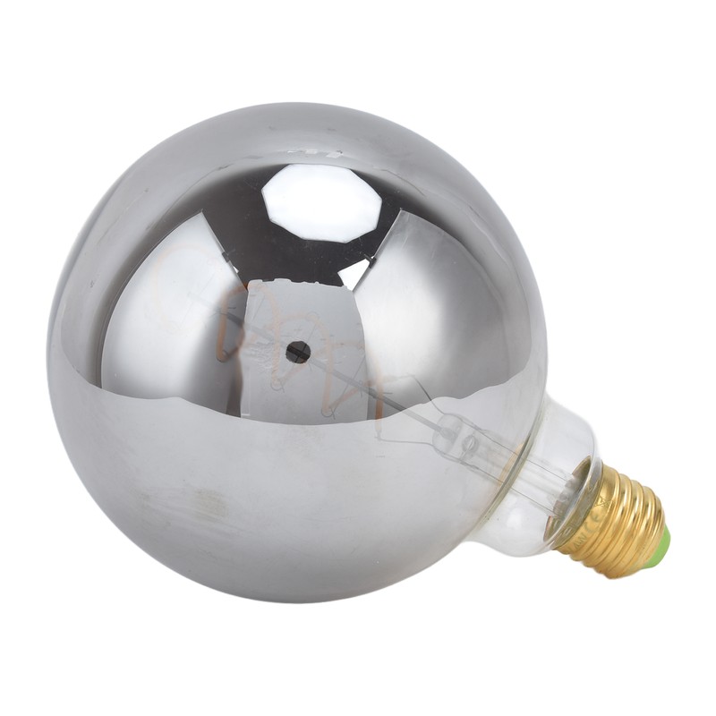 LED Vintage Edison Light Bulb Dimmable Antique Half Chrome Light