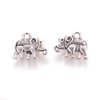 Craftdady 100Pcs Tibetan Antique Silver Lucky Elephant Dangle Charms 12x14mm