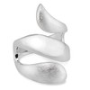 Vinani Snake Ring Twisted Shiny Brushed 925 Sterling Silver Snake