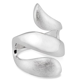 Vinani Snake Ring Twisted Shiny Brushed 925 Sterling Silver Snake Ring RSG, Sterling Silver, plain