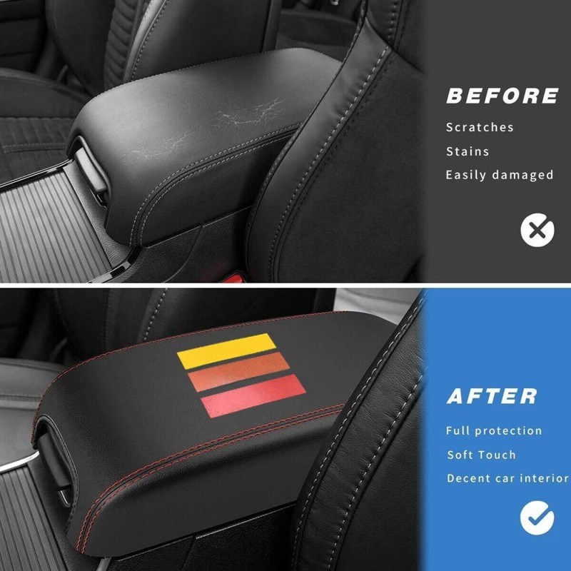Unbranded For 2016-2023 Toyota Tacoma TRD Truck Leather Center Console