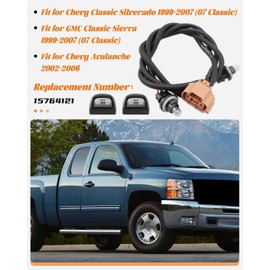 Rear Bumper License Lamp Harness Assy Fit for Chevy Classic Silverado GMC Classic Sierra 1999-2007, Fit for Chevy Avalanche 2002-2006, with Black Lens Bulb Cover