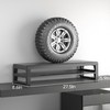GECKOSTROLL 2-Tier Metal Computer monitor stand Laptop Desk Shelf &