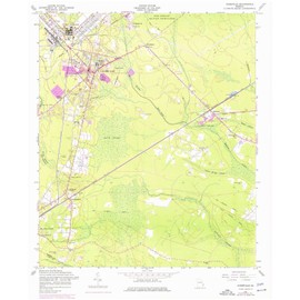 YellowMaps Hinesville GA topo map, 1:24000 Scale, 7.5 X 7.5 Minute, Historical, 1958, Updated 1976, 26.9 x 22 in - Polypropylene