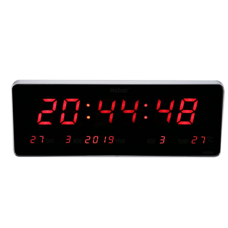 Digital LED Calendar Clock Temperature Wall Clocks (Calendar Temperature Week)