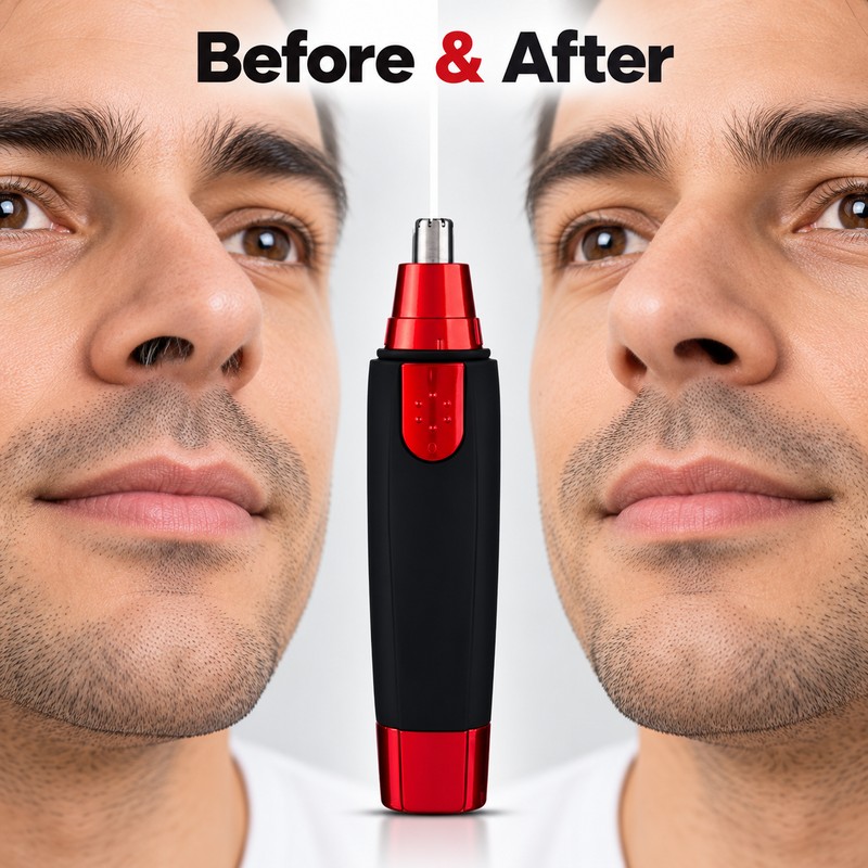 3-in-1 Grooming Trimmer for Men – Battery Powered Nose, Ear
