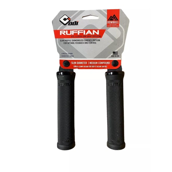 Odi Ruffian Handle Bar Grips With Lock Ring Black Yamaha