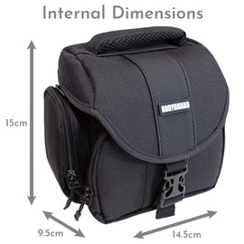 Bodyguard Fototasche Für System Bridgekameras und kleine DSLR Kameras Panasonic FZ82 FZ200 FZ300 FZ1000 FZ2000, Sony HX400V, Nikon B500 B600 B700 Canon EOS M50 M100 Sony Alpha 6000 - XL