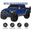 HINSCR Double-Sided Car Metal Keychain for Jee p Gladiator, Blue