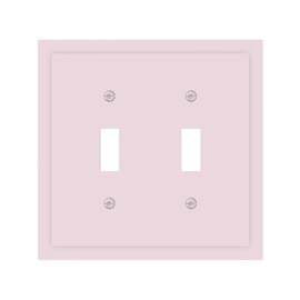 Rose Pink Decorative 2 Gang Double Toggle Light Switch Cover Mid Size Outlet Wall Plate Electrical Dual Device Switch Faceplate