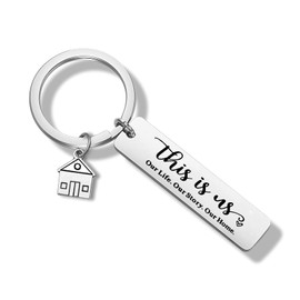 New House Keychain,Housewarming Gifts for New Home Gifts for Couples Our Home Keychain,for New Home Keychain,Our First Home Keychain,Realtor Closing Gift New Home Owners Keyring for Friends Family