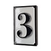 Hand-painted Italian-styled Black and White Ceramic Custom House Address Numbers