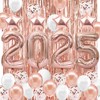JOJO FLY Rose Gold Graduation Decorations 2025, Rose Gold 2025