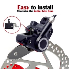 Qiuyan 4 Pairs Bicycle Disc Brake Pads, Resin Brake Pads Replacement, Compatible with Shimano M315 M355 M515 M525 C501 C601 M375 M395 M415 M416 M446 M465 M475 M485 M486 (Black)