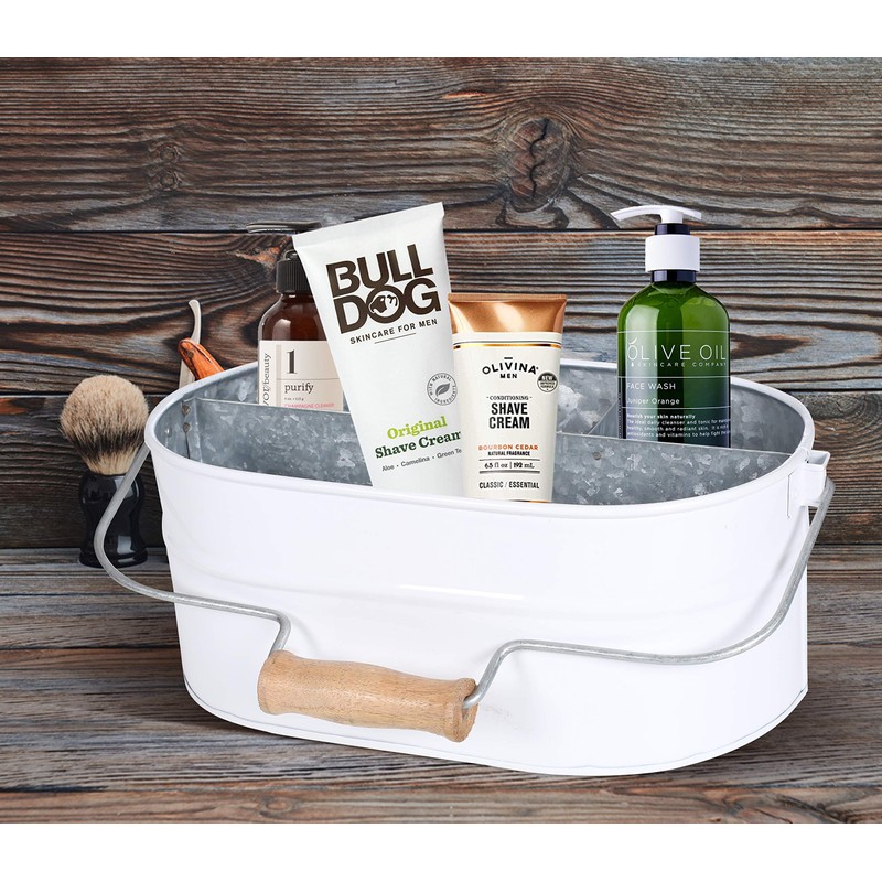 Light & Pro Farmhouse Rustic Silverware Utensil Carry All Caddy-